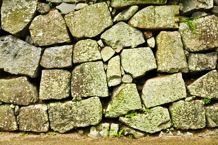 Base rock of Nagoya Castle in Nagoya, Japanの写真素材