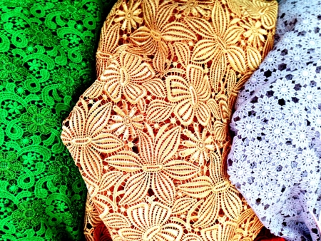 The colorful lacework clothes in Thai styleの素材