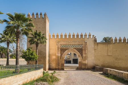 Bab Lamar (the order gate) situated in front of the main gate of the royal palace in Fes, Morocco,...