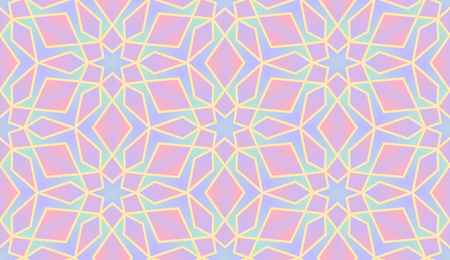 Abstract colorful Islamic pattern, geometric seamless patternのイラスト素材
