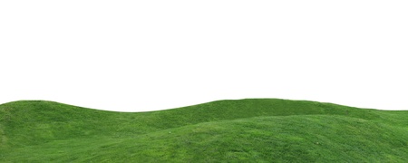 Green hills over white の写真素材