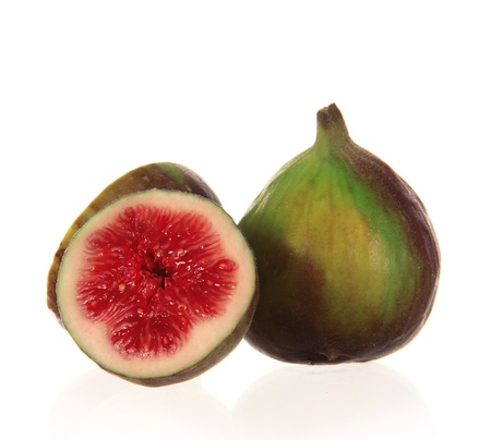 Fresh figs isolated on white の写真素材