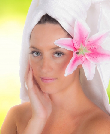 Beautiful Healthy Woman Faceの写真素材