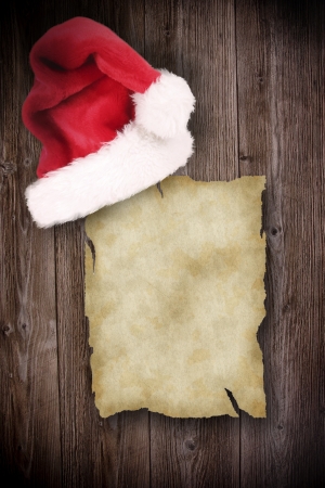 Old paper with christmas inducementの写真素材