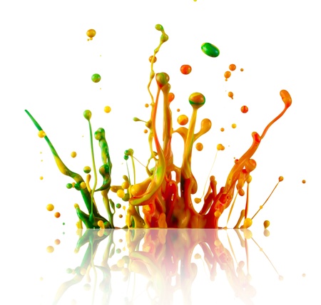 Splashing coloursの写真素材