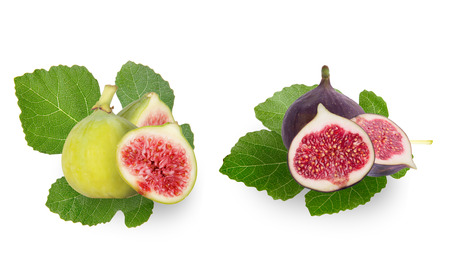 Fruits figs on white background