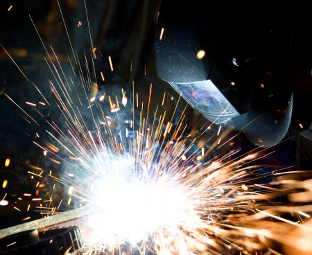 Welder in action