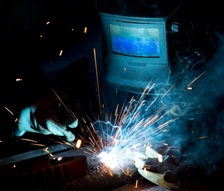 Welder in actionの写真素材