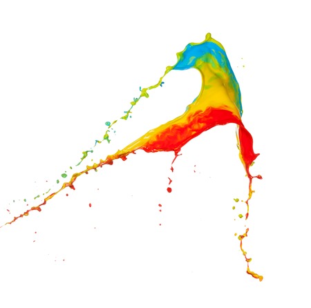 splash colorful liquidの写真素材