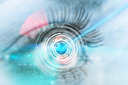 Close up of a female eye, macro shot.