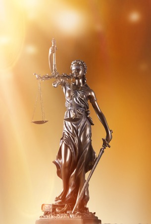 Themis in spotlight - concept of justice.の写真素材