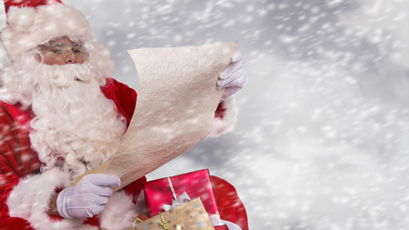 Photo of Santa Claus with eyeglasses.の写真素材