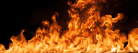 Beautiful stylish fire flames, close-up.