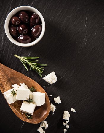 Greek cheese feta, still-life.の写真素材