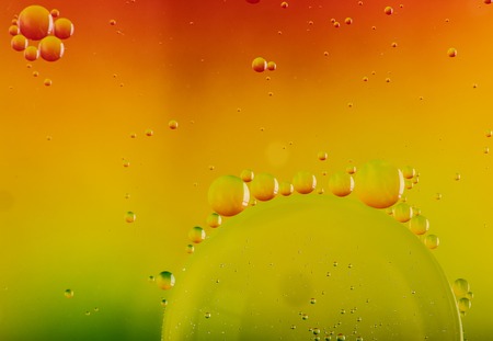 Oil soils on water surface, close-up.の写真素材