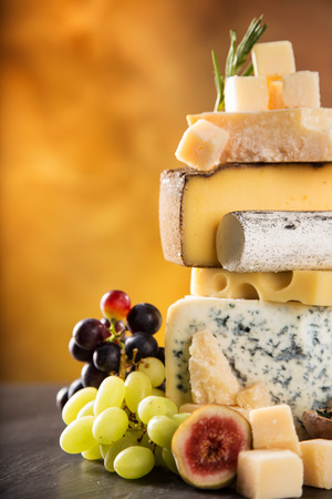 Various types of cheeseの写真素材