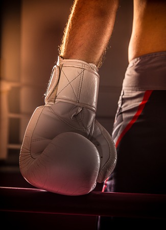 boxing match, close-up photo.の写真素材