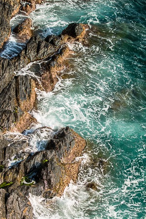 Sea blue fresh ocean water, pattern.の写真素材