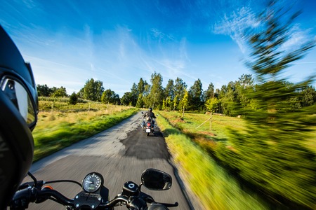 Close up of a high power motorcycle, chopper.の写真素材