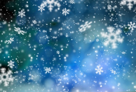 Christmas abstract bokeh background with snow flakes.の写真素材
