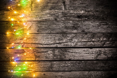 Christmas decoration on wooden background, close-up.の写真素材