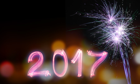 Happy new year 2017, celebration theme.の写真素材