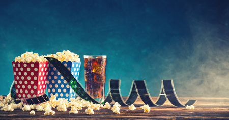 Old style movie projector, close-up.の写真素材