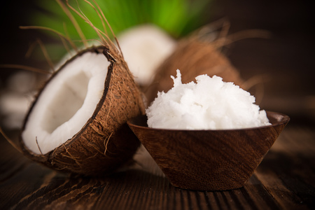 close up of a coconut oilの写真素材