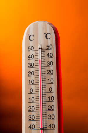 Celsius thermometer with hot background