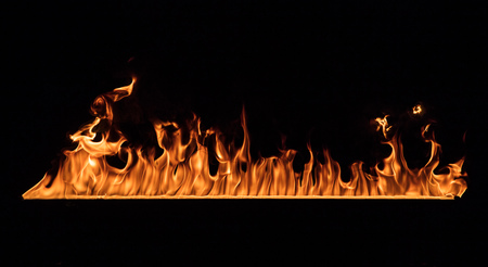 Texture of fire on a black background.