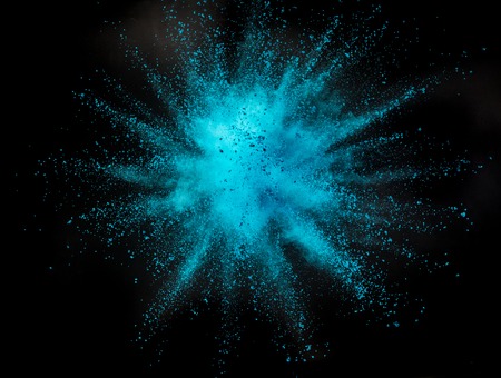 Colored powder explosion