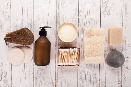 Zero waste, no plastic tools. Sustainable lifestyle concept.