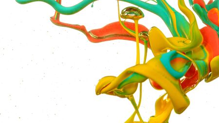 Abstract colored liquid background