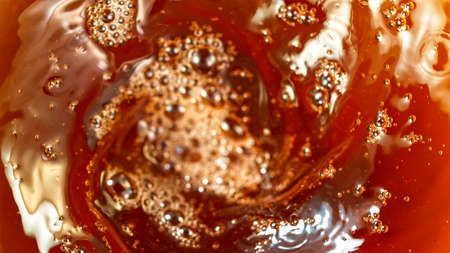 Beer close-up, abstract top down backgroundの写真素材