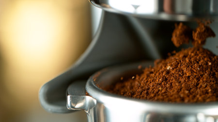 coffee machine preparing fresh coffee