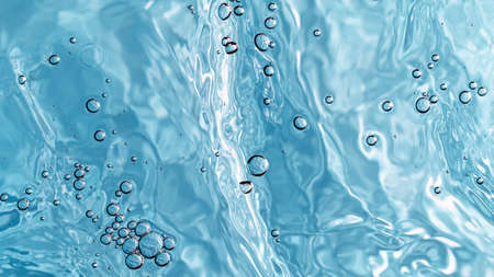 Water splash on blue backgroundの写真素材