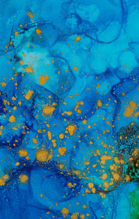 Abstract trendy wallpaper artwork. Ink colors.の写真素材