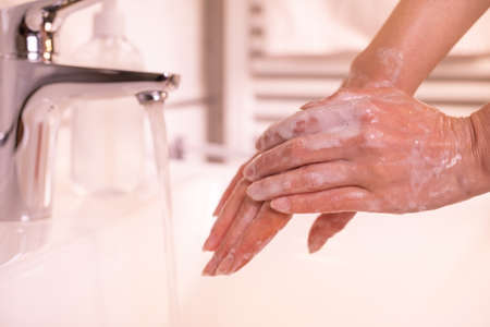Hygiene concept. Washing hands.