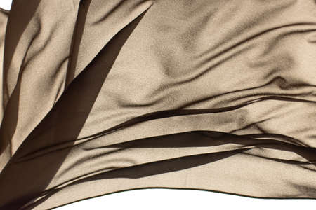 Smooth elegant colorful transparent cloth separated on white background.の写真素材