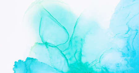 Hand painted alcohol ink art, bright abstract painting.の写真素材