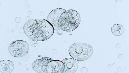 Moving Bubbles on White Backgroundの写真素材