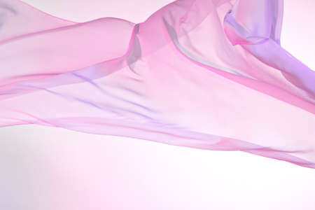 Smooth elegant colorful transparent cloth separated on white background.の写真素材
