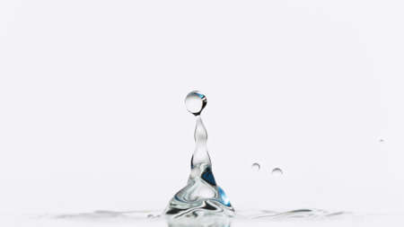 Water splash isolated on white backgroundの写真素材