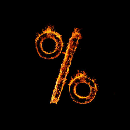 Single Letter of Fire Flames Alphabetの写真素材