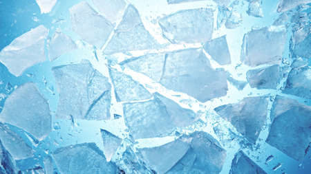 Close-up of broken ice, top shot.