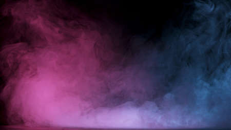 Atmospheric smoke, abstract color backgroundの写真素材