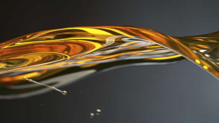 Flowing Oil on Gradient Dark Background