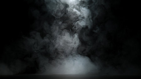 White atmospheric smoke, abstract background, close-up.の写真素材
