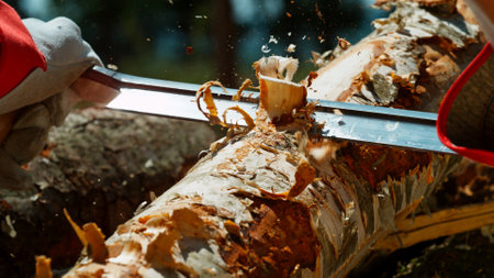 Freeze Motion of a Planer Planing Bark from a Tree