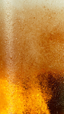 Close-up of beer pouring into pint , freeze motion.